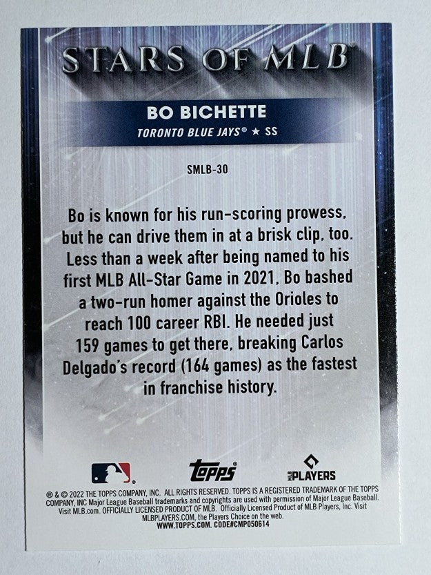 2022 Topps Stars of MLB #SMLB30 Bo Bichette
