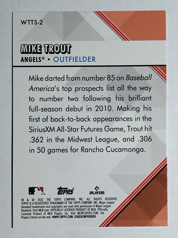 2022 Topps Welcome to the Show #WTTS2 Mike Trout