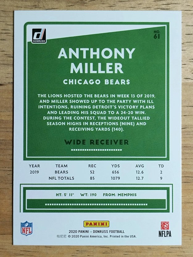 2020 Donruss #61 Anthony Miller