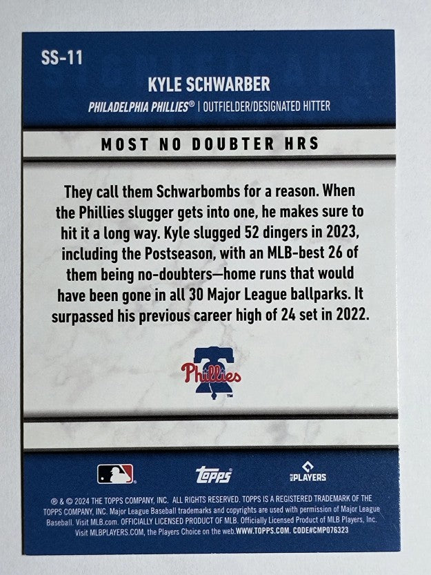 2024 Topps Significant Statistics #SS11 Kyle Schwarber