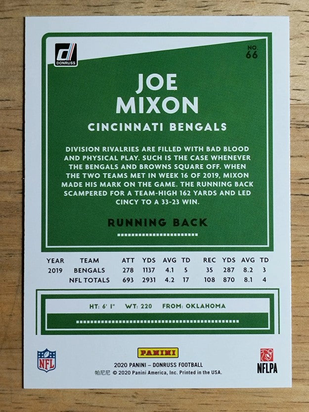 2020 Donruss #66 Joe Mixon