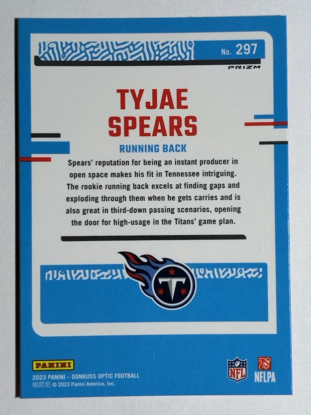 2023 Donruss Optic Pink #297 Tyjae Spears RR