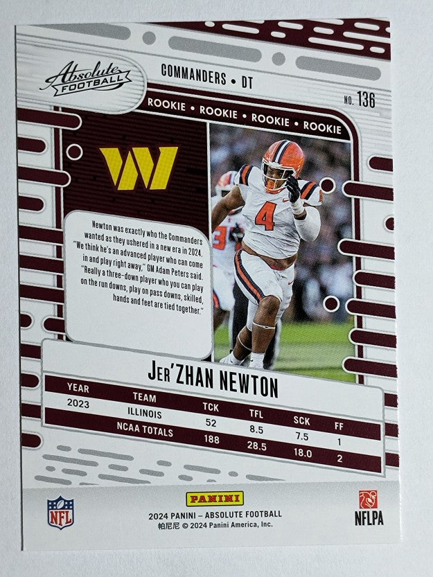 2024 Absolute Retail #136 Jer'Zhan Newton