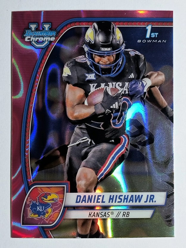 2024 Bowman Chrome University Pink Lava #52 Daniel Hishaw Jr.