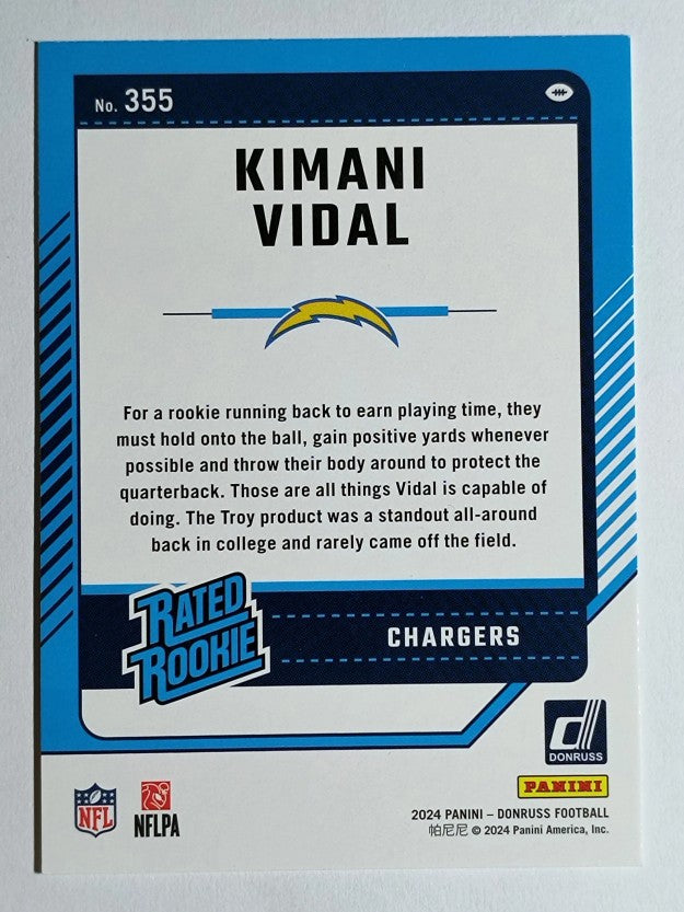2024 Donruss #355 Kimani Vidal RR RC