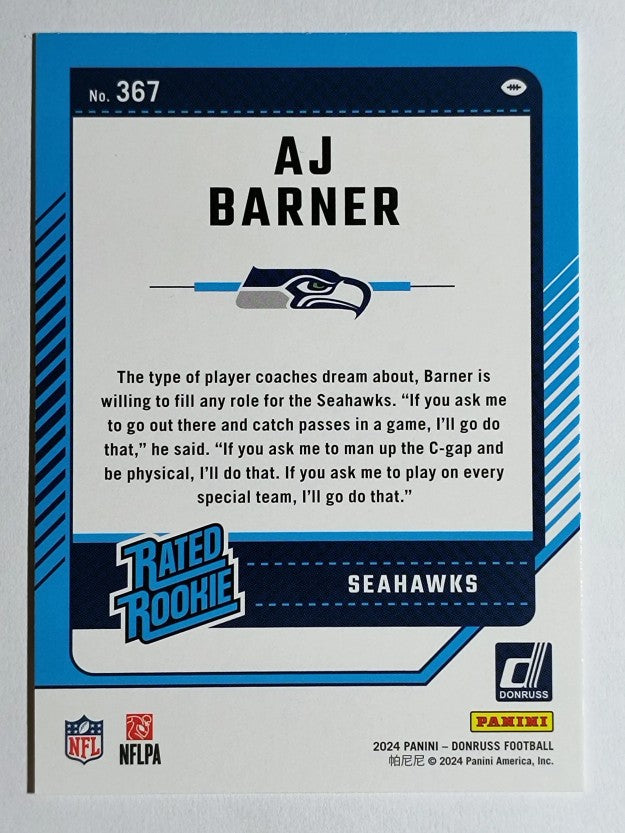 2024 Donruss #367 AJ Barner RR RC