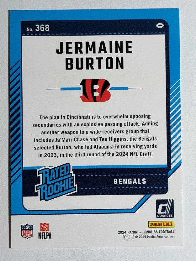 2024 Donruss #368 Jermaine Burton RR RC