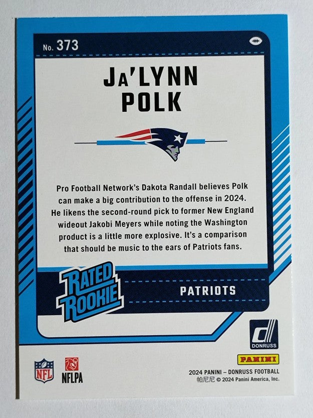 2024 Donruss #373 Ja'Lynn Polk RR RC