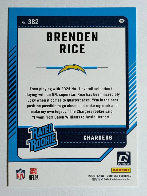 2024 Donruss #382 Brenden Rice RR RC