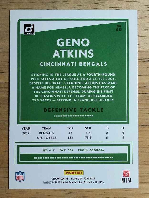 2020 Donruss #68 Geno Atkins