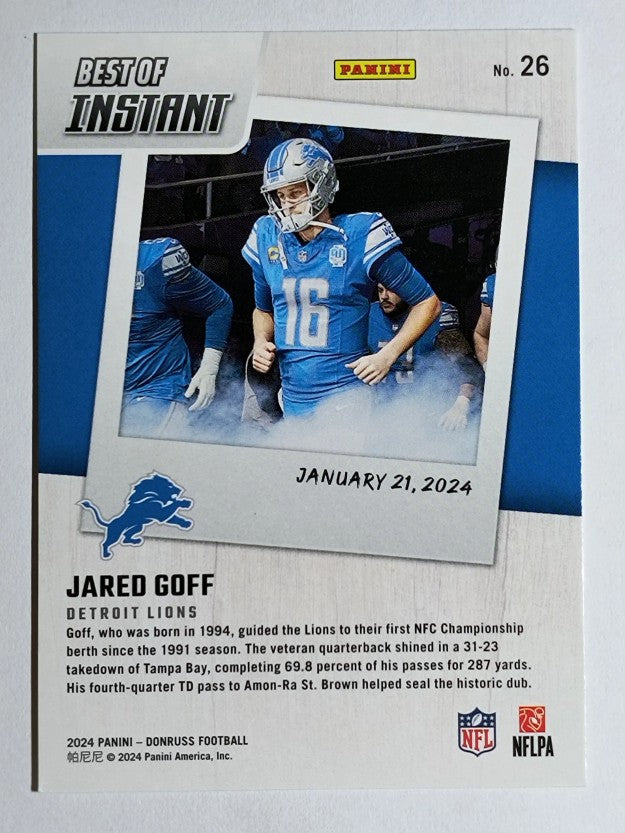 2024 Donruss Best of Instant #26 Jared Goff