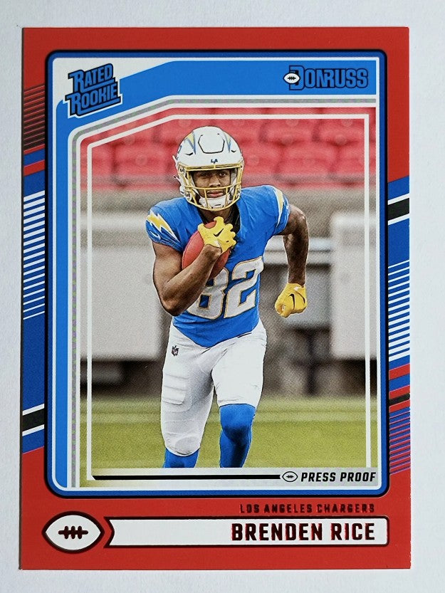 2024 Donruss Press Proof Red #382 Brenden Rice RR