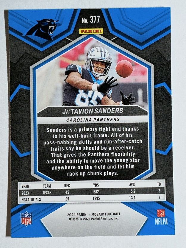 2024 Panini Mosaic #377 Ja'Tavion Sanders RC