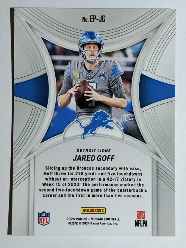 2024 Panini Mosaic Epic Performers #2 Jared Goff