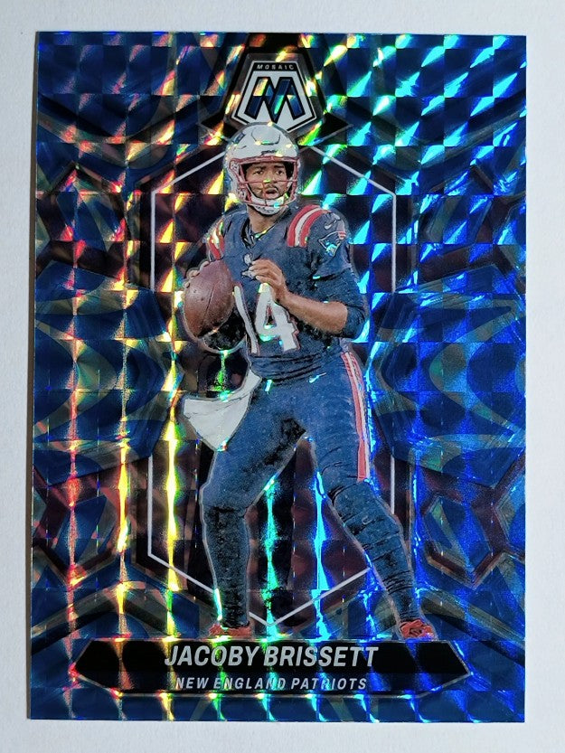 2024 Panini Mosaic Mosaic Reactive Blue #148 Jacoby Brissett