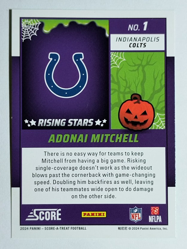 2024 Score Halloween Rising Stars Bats #1 Adonai Mitchell