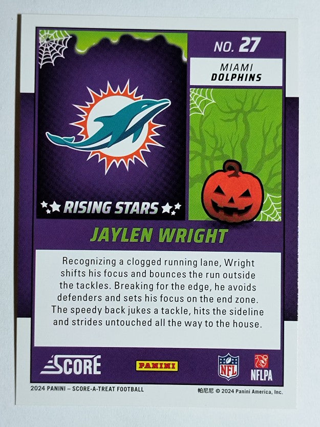 2024 Score Halloween Rising Stars Pumpkin #27 Jaylen Wright