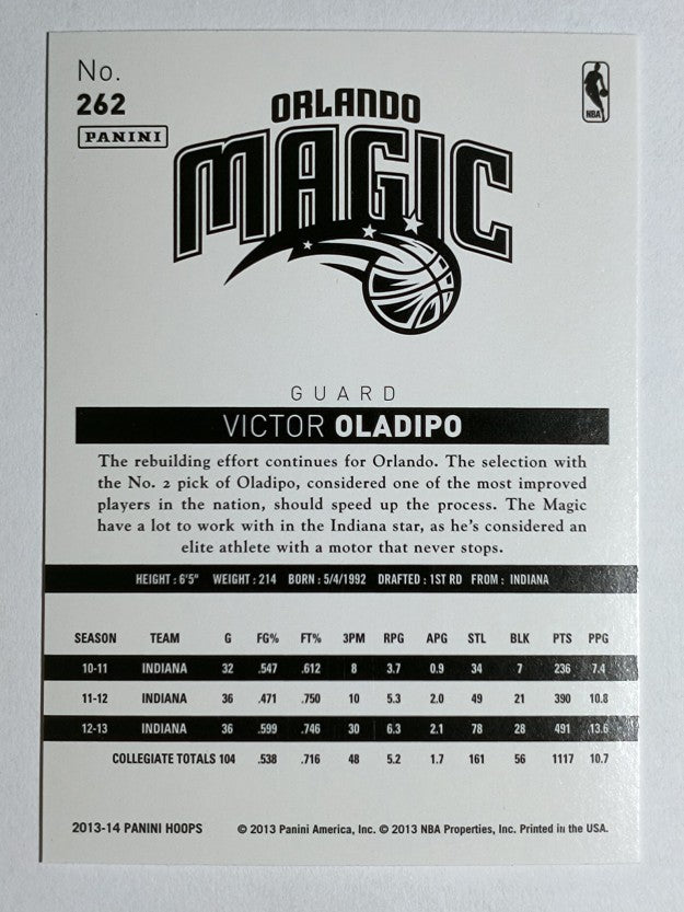 2013-14 Hoops #262 Victor Oladipo RC