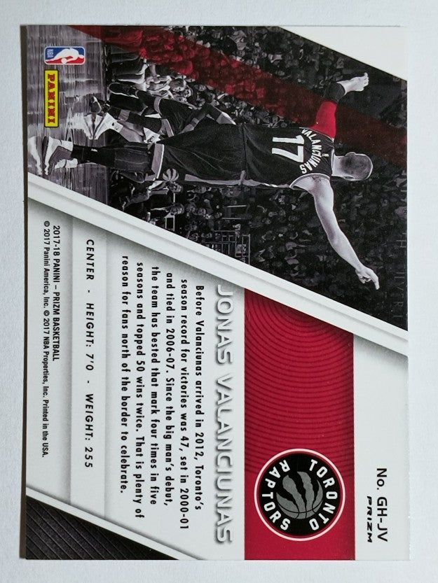 2017-18 Panini Prizm Get Hyped Prizms Silver #14 Jonas Valanciunas