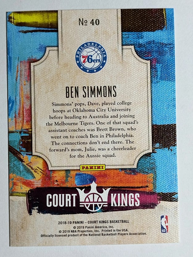 2018-19 Court Kings Renaissance Men #40 Ben Simmons