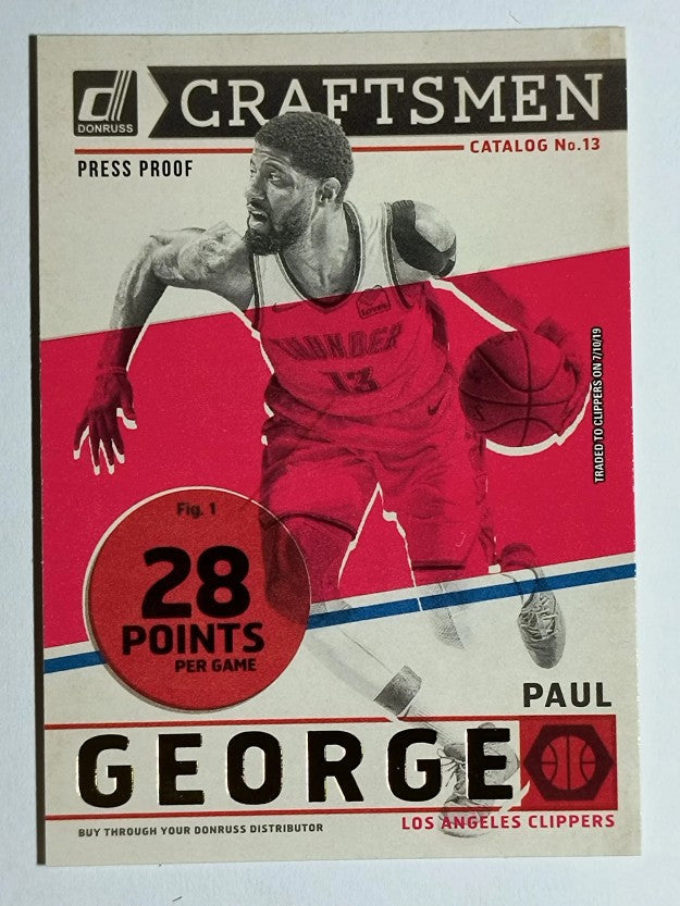 2019-20 Donruss Craftsmen Press Proof #9 Paul George