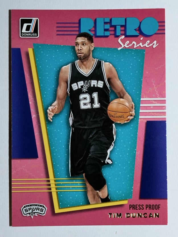 2019-20 Donruss Retro Series Press Proof #6 Tim Duncan