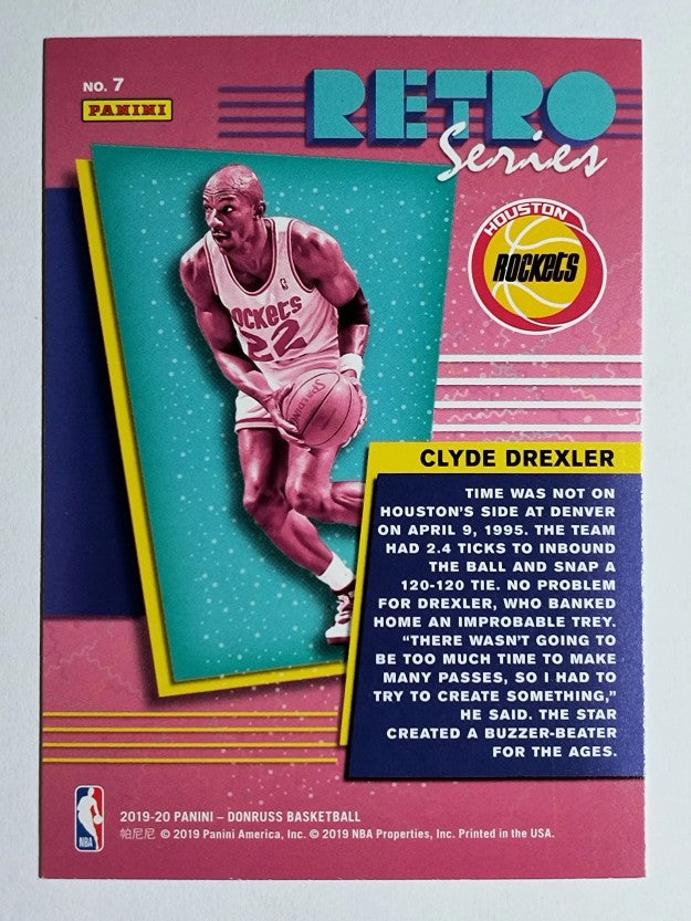 2019-20 Donruss Retro Series Press Proof #7 Clyde Drexler
