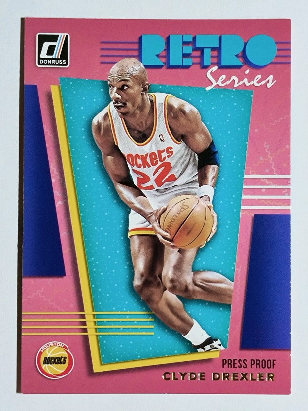 2019-20 Donruss Retro Series Press Proof #7 Clyde Drexler