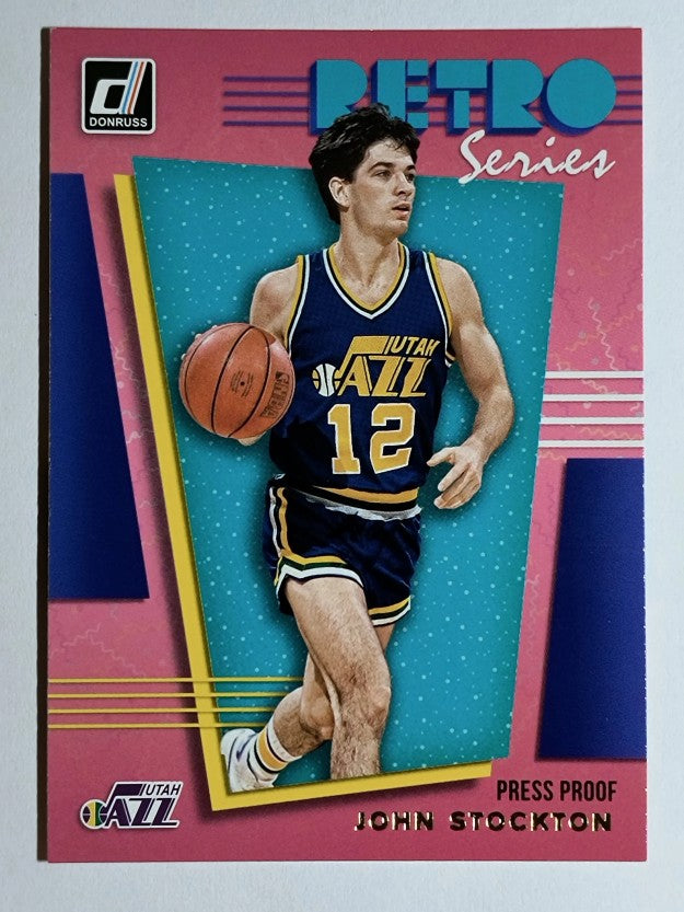2019-20 Donruss Retro Series Press Proof #30 John Stockton