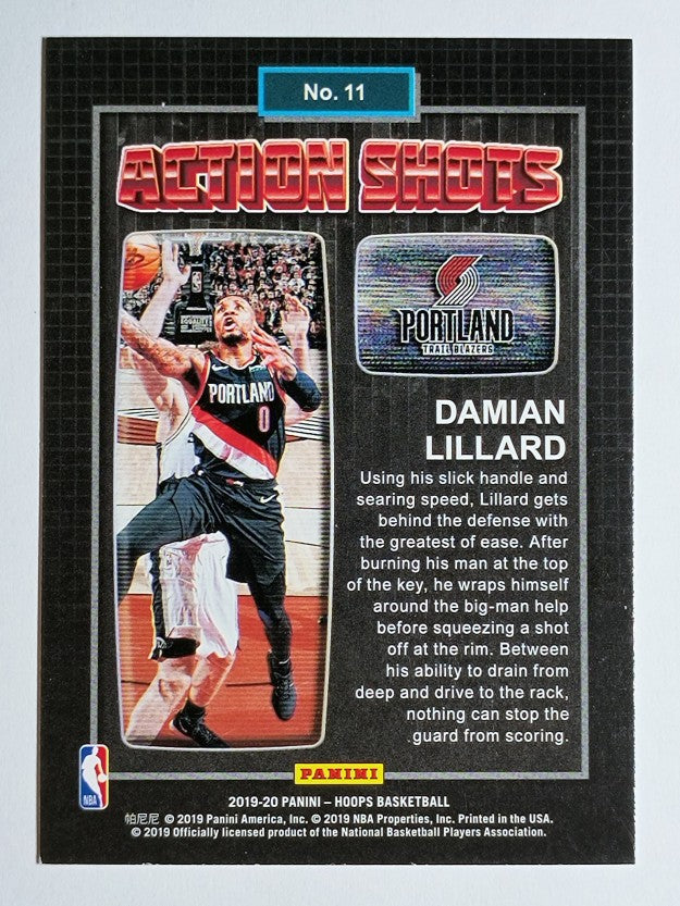 2019-20 Hoops Action Shots #11 Damian Lillard