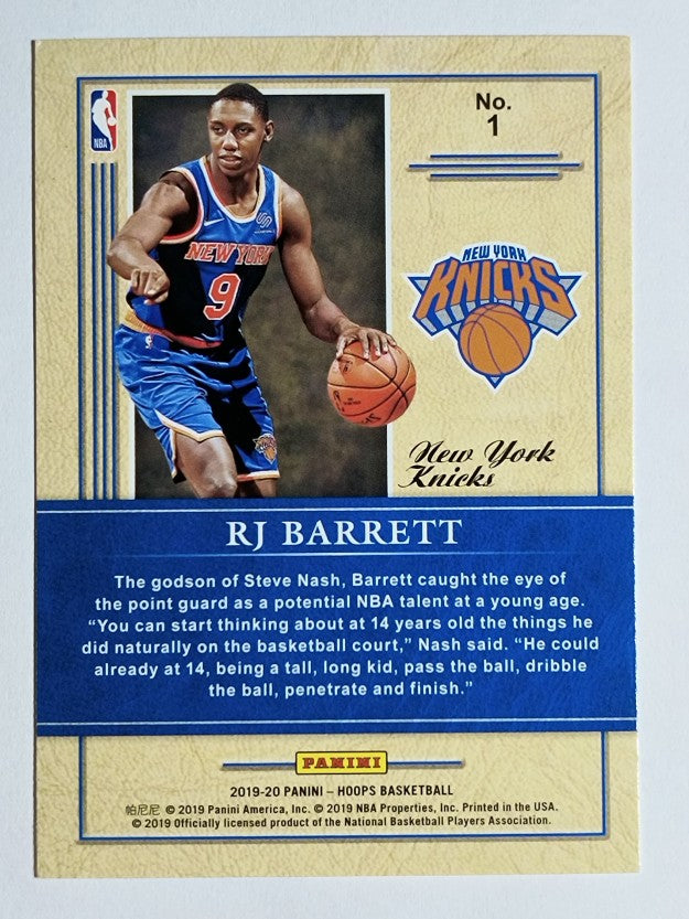 2019-20 Hoops Class of 2019 #1 RJ Barrett