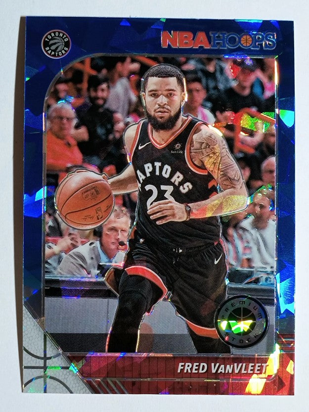 2019-20 Hoops Premium Stock Prizms Blue Cracked Ice #183 Fred VanVleet