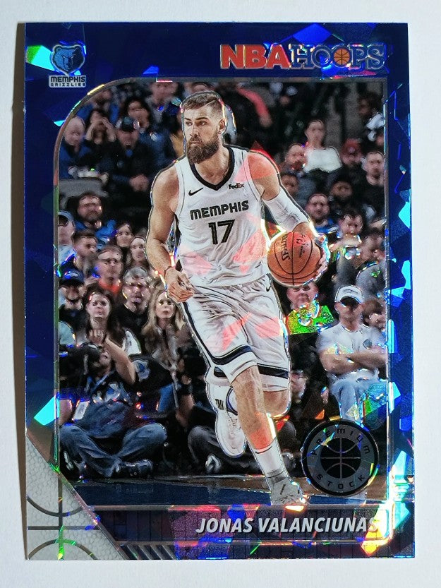 2019-20 Hoops Premium Stock Prizms Blue Cracked Ice #274 Jonas Valanciunas