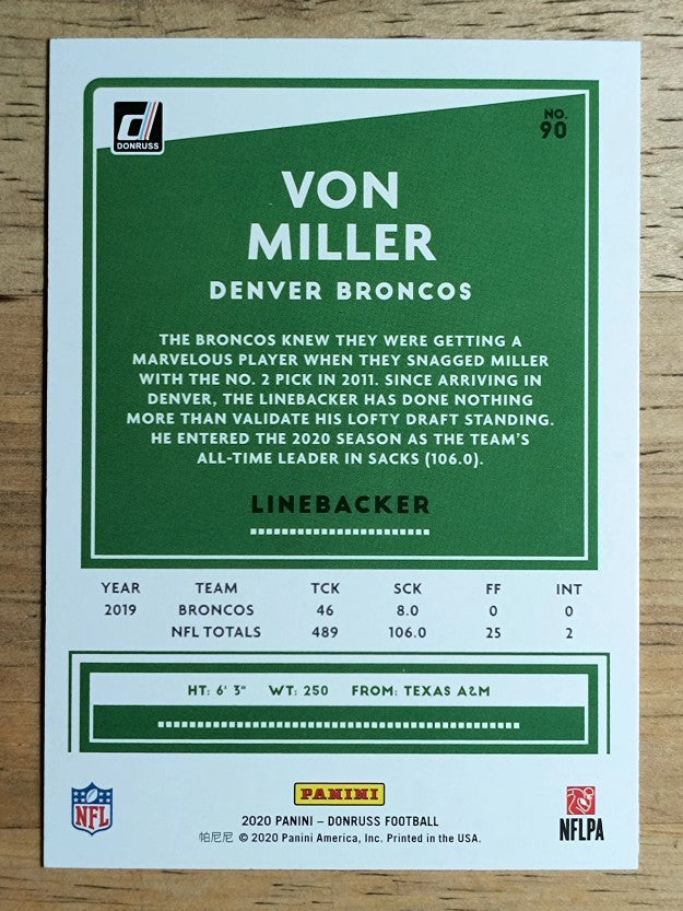 2020 Donruss #90A Von Miller