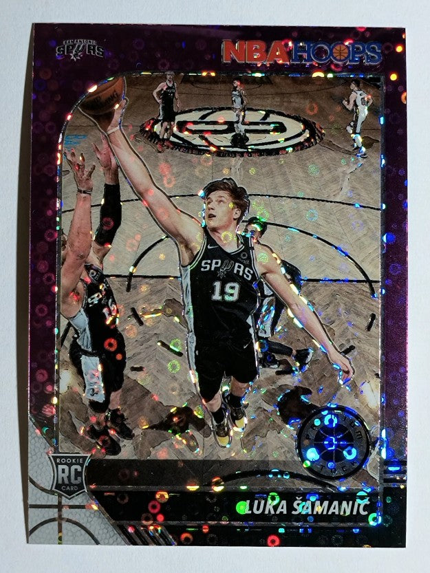 2019-20 Hoops Premium Stock Prizms Purple Disco #216 Luka Samanic