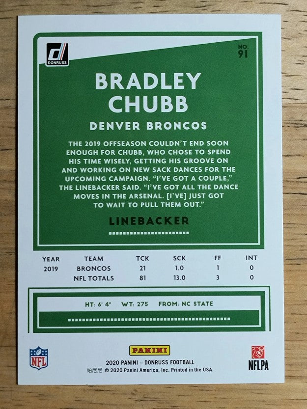 2020 Donruss #91 Bradley Chubb