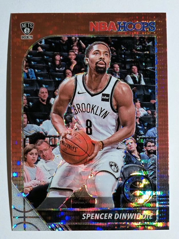 2019-20 Hoops Premium Stock Prizms Red Pulsar #13 Spencer Dinwiddie