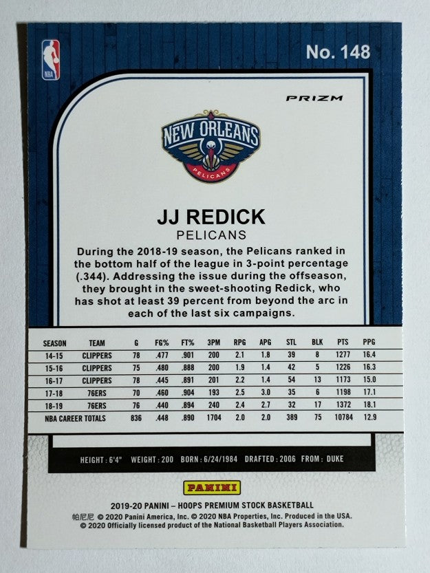 2019-20 Hoops Premium Stock Prizms Red Pulsar #148 JJ Redick