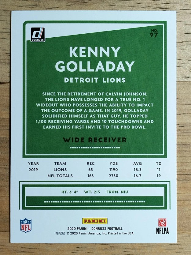 2020 Donruss #97A Kenny Golladay