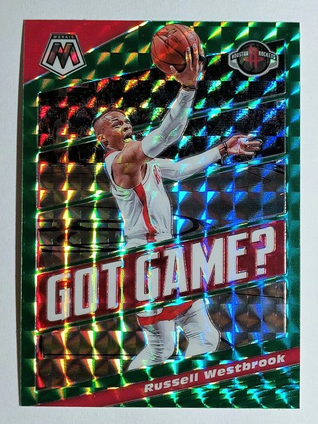 2019-20 Panini Mosaic Got Game? Mosaic Green #8 Russell Westbrook