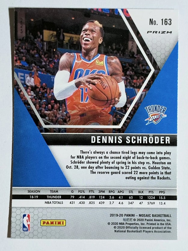 2019-20 Panini Mosaic Mosaic #163 Dennis Schroder