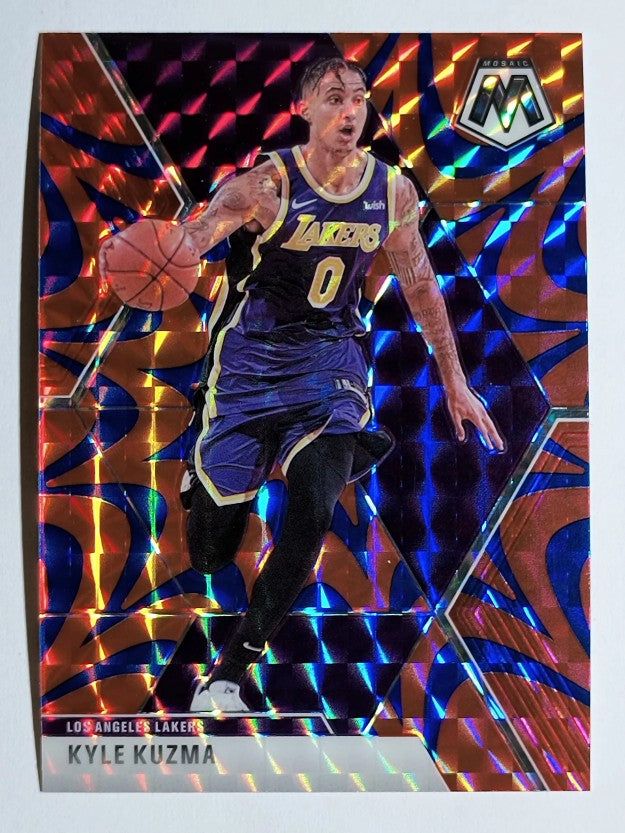 2019-20 Panini Mosaic Mosaic Blue Reactive #28 Kyle Kuzma