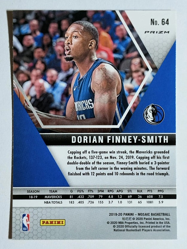 2019-20 Panini Mosaic Mosaic Blue Reactive #64 Dorian Finney-Smith