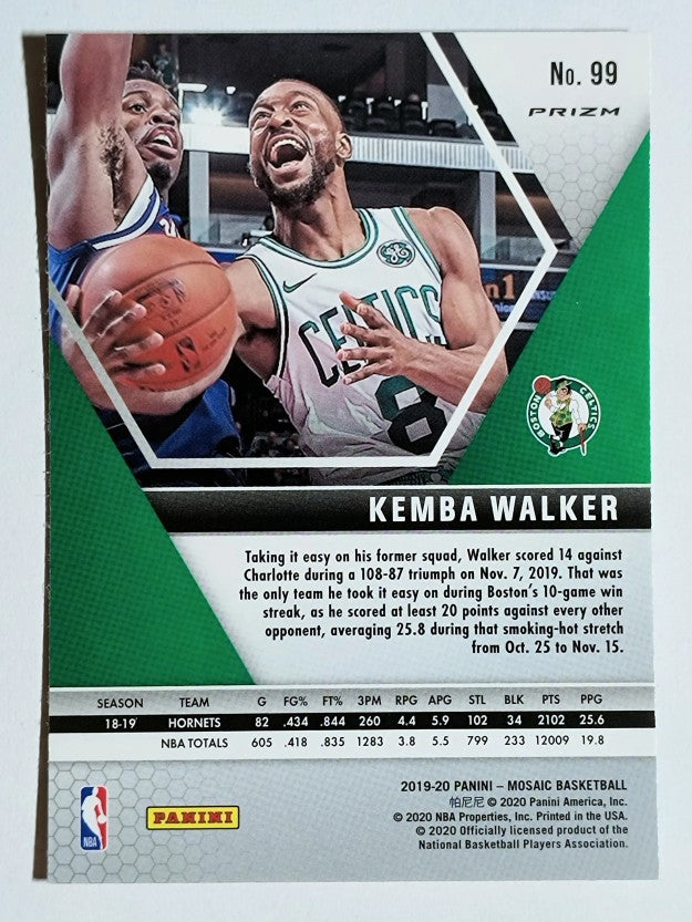 2019-20 Panini Mosaic Mosaic Blue Reactive #99 Kemba Walker