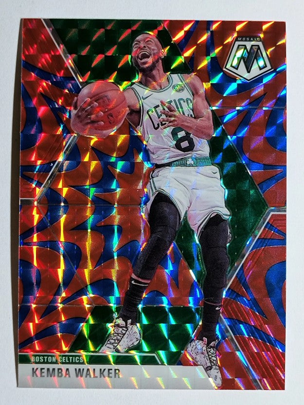 2019-20 Panini Mosaic Mosaic Blue Reactive #99 Kemba Walker