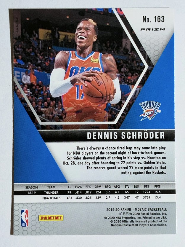 2019-20 Panini Mosaic Mosaic Blue Reactive #163 Dennis Schroder