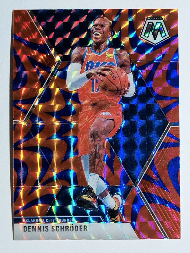 2019-20 Panini Mosaic Mosaic Blue Reactive #163 Dennis Schroder