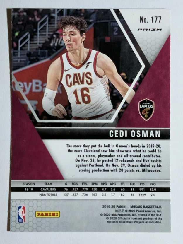 2019-20 Panini Mosaic Mosaic Blue Reactive #177 Cedi Osman