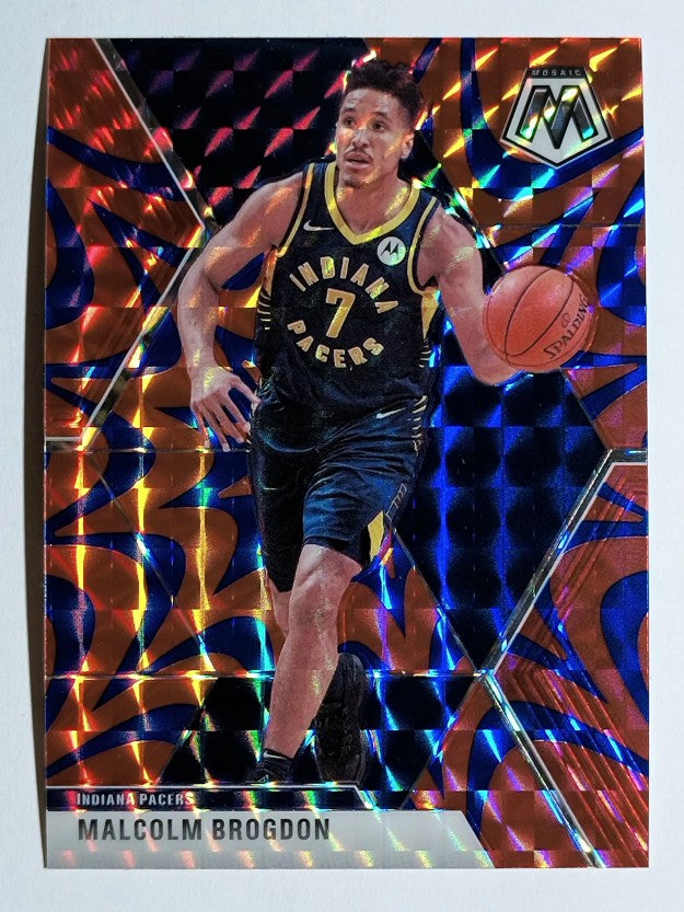 2019-20 Panini Mosaic Mosaic Blue Reactive #185 Malcolm Brogdon