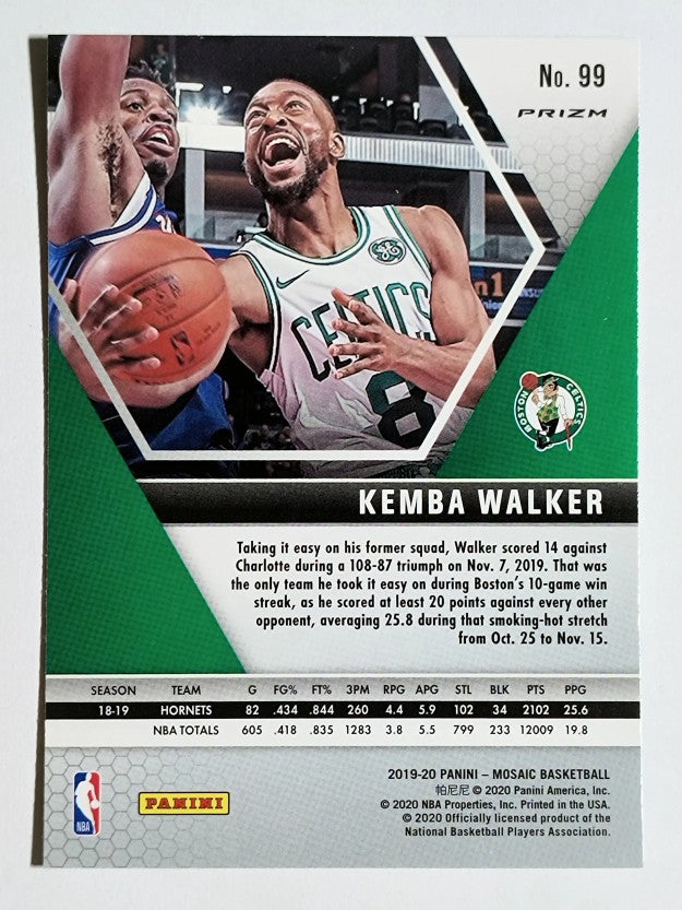2019-20 Panini Mosaic Mosaic Green #99 Kemba Walker